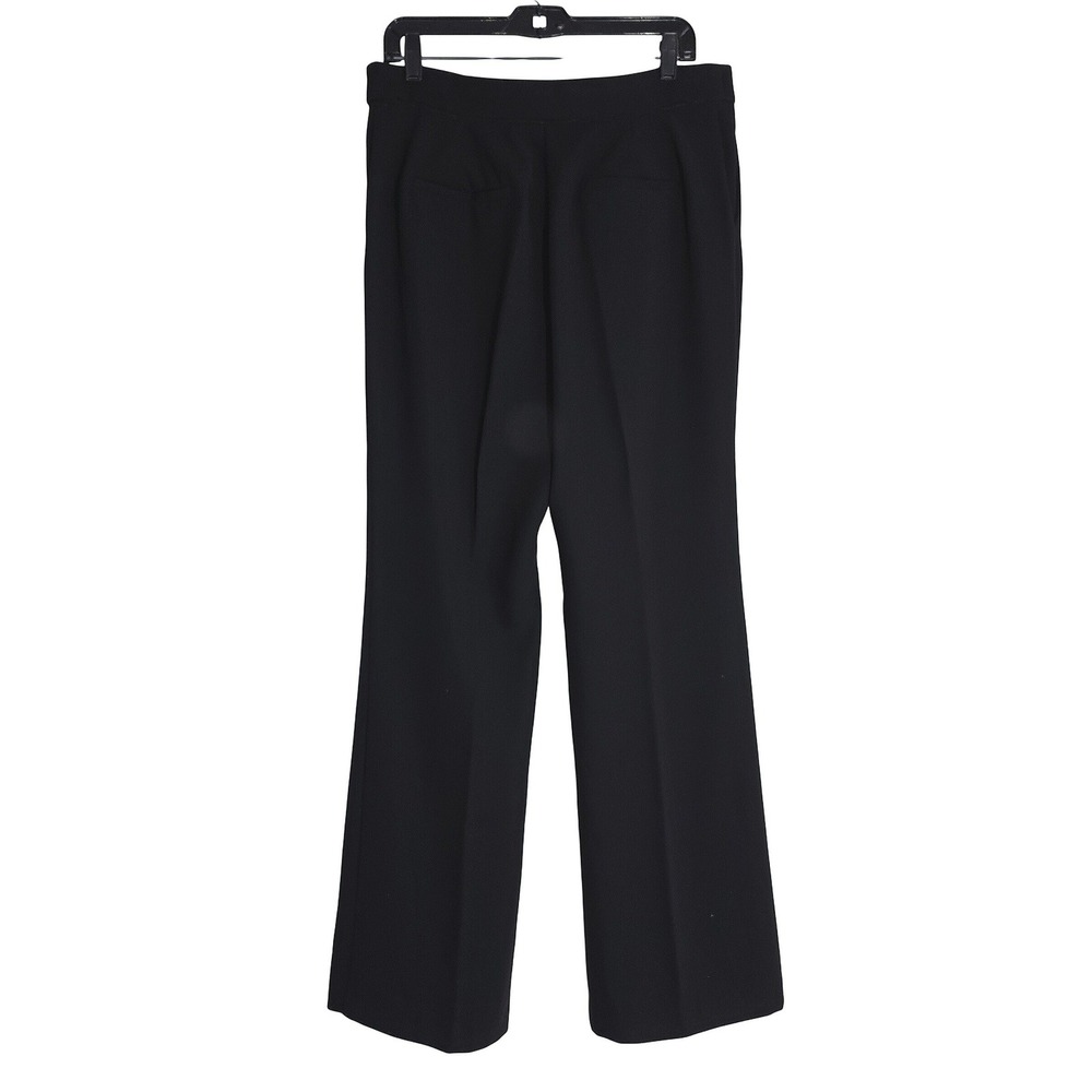 NWT Mango Women's Wide leg Suit Trousers Black Size 12 Professional Mid Rise - Picture 10 of 16
